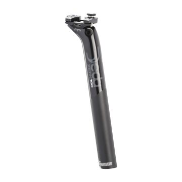 DEDA ZERO100 SEATPOST, BLACK FINISH, ALLOY 7050, 350 MM LENGTH, 12MM SETBACK