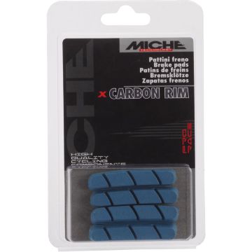 MICHE 4 PATTINI FRENO IN BLISTER CA BLUE PER CERCHI CARBONIO