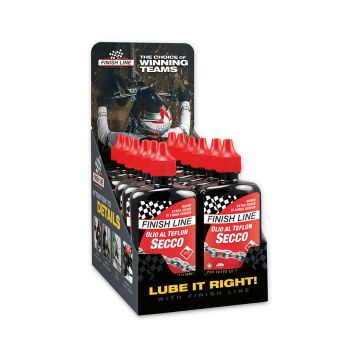 FINISH LINE ESPOSITORE DA 12PZ LUBRIFICANTE SECCO PROFESSIONALE DRY A GOCCIA DA 120ML (FIN08)