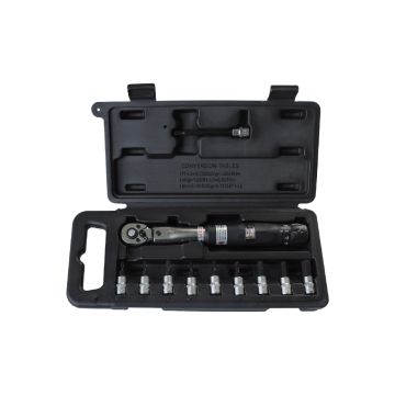 ELEVEN CHIAVE DINAMOMETRICA 1/4" 4-24NM CON BRUGOLE 3, 4, 5, 5X85, 6, 8, 10, T20, T25, T30