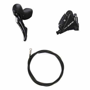 SHIMANO KIT FRENO DISCO 105 NERO ST-R7020 + BR-R7070 + TUBO