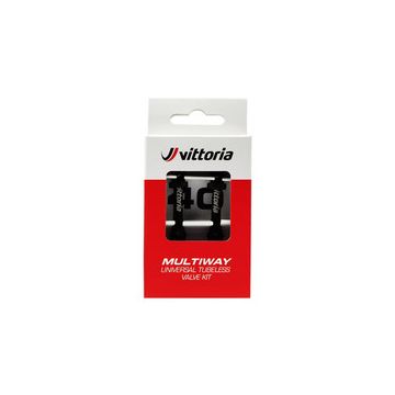 VITTORIA MULTIWAY TUBELESS VALVE ALLOY BLACK (2 PCS)